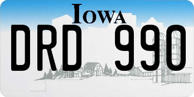 IA license plate DRD990