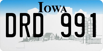 IA license plate DRD991