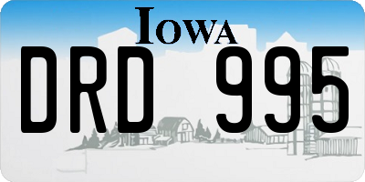 IA license plate DRD995
