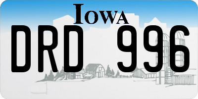 IA license plate DRD996
