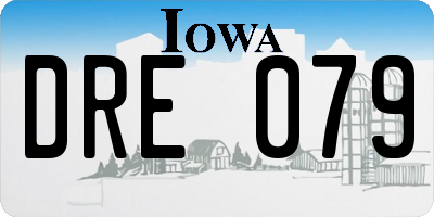 IA license plate DRE079