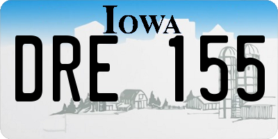 IA license plate DRE155