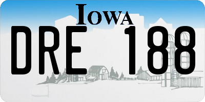 IA license plate DRE188