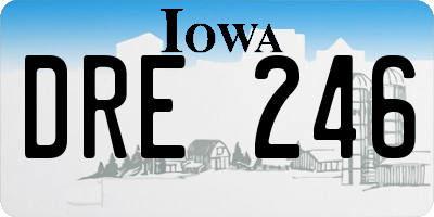 IA license plate DRE246