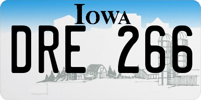 IA license plate DRE266