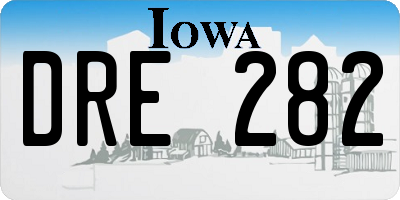 IA license plate DRE282