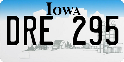 IA license plate DRE295