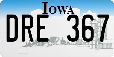 IA license plate DRE367