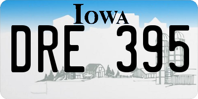 IA license plate DRE395