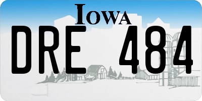 IA license plate DRE484
