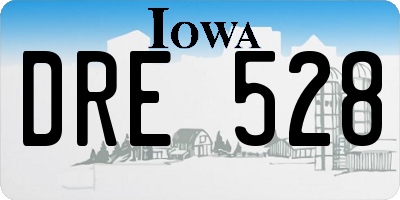 IA license plate DRE528