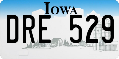 IA license plate DRE529