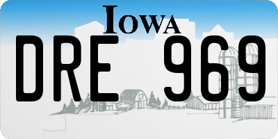 IA license plate DRE969