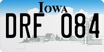 IA license plate DRF084