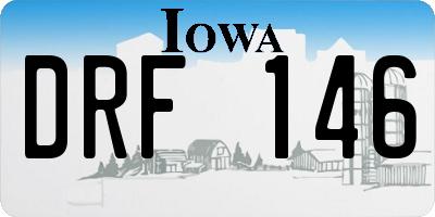 IA license plate DRF146