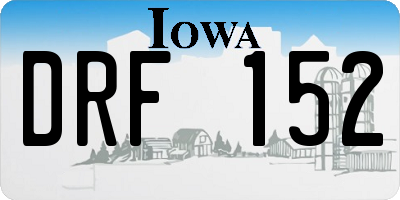 IA license plate DRF152