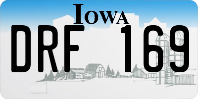 IA license plate DRF169