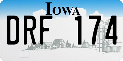 IA license plate DRF174