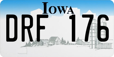 IA license plate DRF176