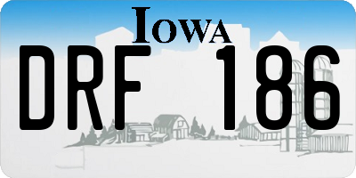 IA license plate DRF186