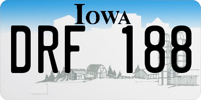 IA license plate DRF188