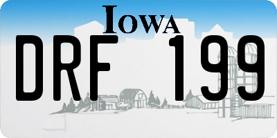 IA license plate DRF199
