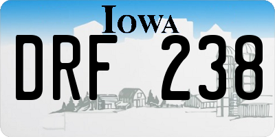 IA license plate DRF238