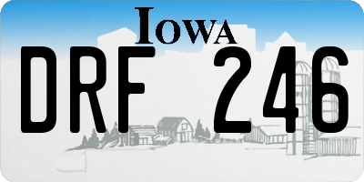 IA license plate DRF246