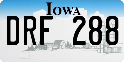 IA license plate DRF288