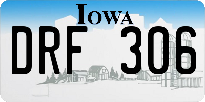 IA license plate DRF306