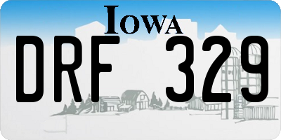 IA license plate DRF329
