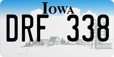 IA license plate DRF338