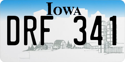 IA license plate DRF341