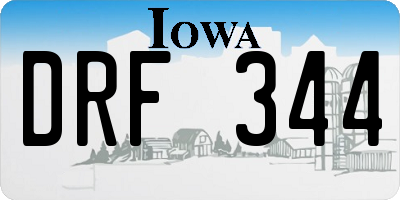 IA license plate DRF344