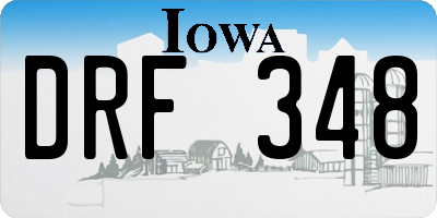 IA license plate DRF348