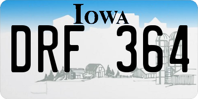 IA license plate DRF364