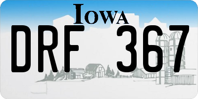 IA license plate DRF367