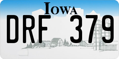 IA license plate DRF379