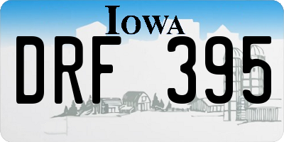 IA license plate DRF395