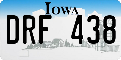 IA license plate DRF438