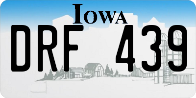 IA license plate DRF439