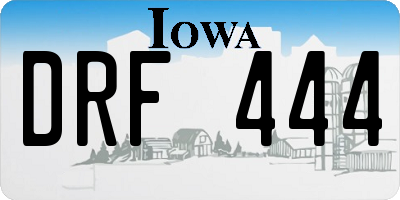 IA license plate DRF444