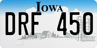IA license plate DRF450