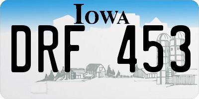 IA license plate DRF453