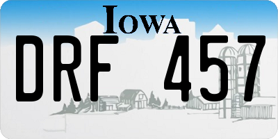 IA license plate DRF457
