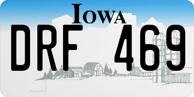 IA license plate DRF469