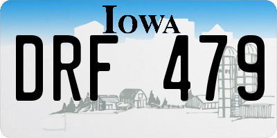 IA license plate DRF479