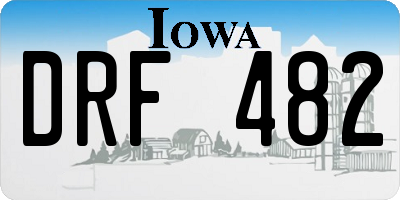 IA license plate DRF482
