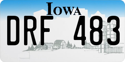 IA license plate DRF483