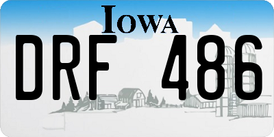 IA license plate DRF486